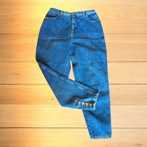 Vtg Gitano Jeans Ankle Snap Tapered cotton details high waist denim  W31 W28